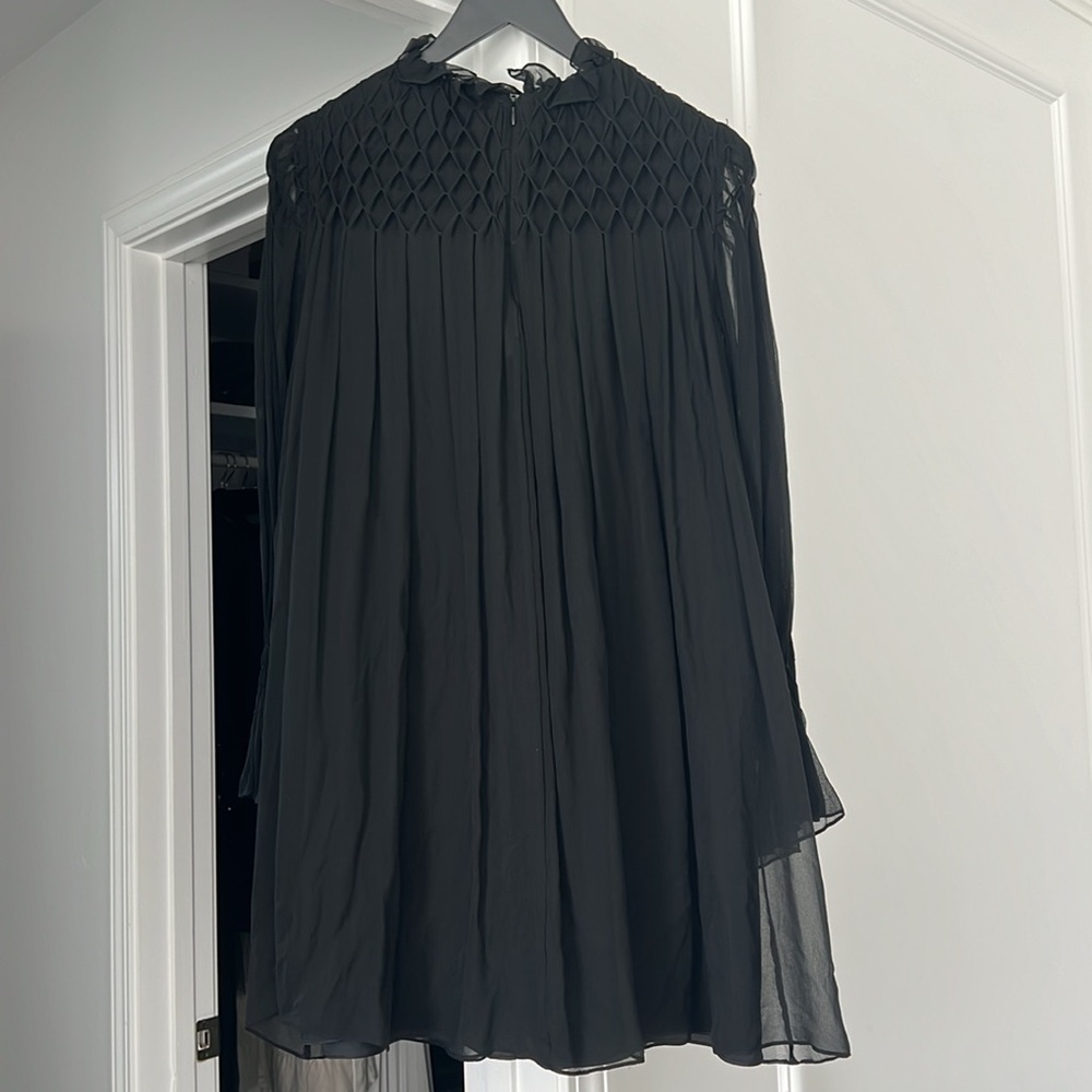Rebecca Taylor Black will dress M diamond smocked - Picture 5 of 8